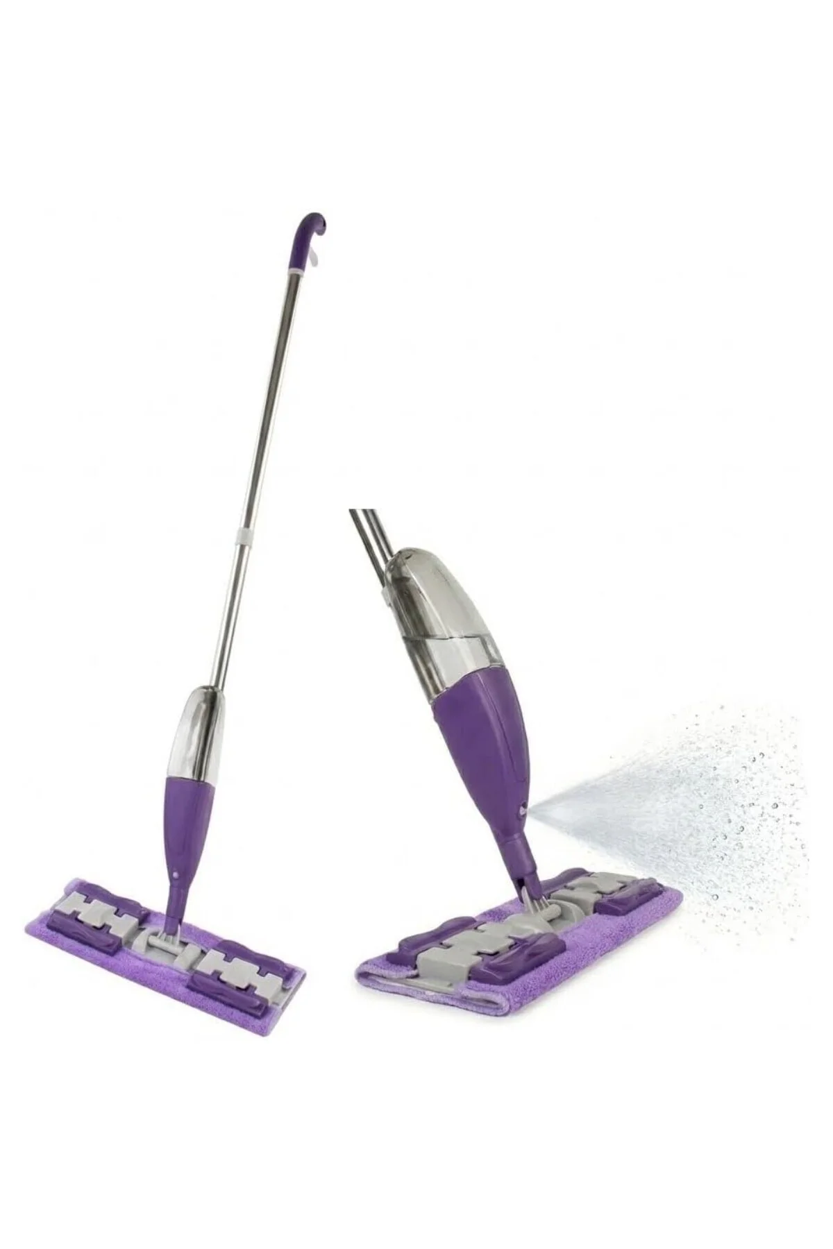 Mandallı Sprey Mop Click Mop – Deterjan Hazneli, Mikrofiber Paspa