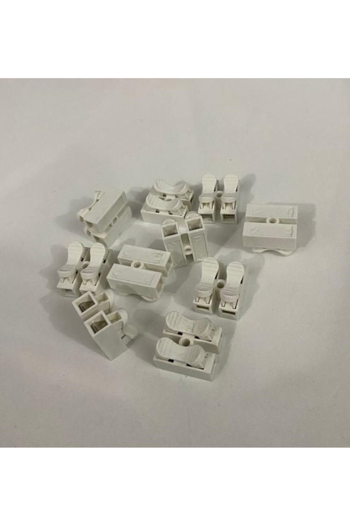 Mandallı Vidasız Klemens - Basmalı Tip - 2 Pin 10 Li Paket