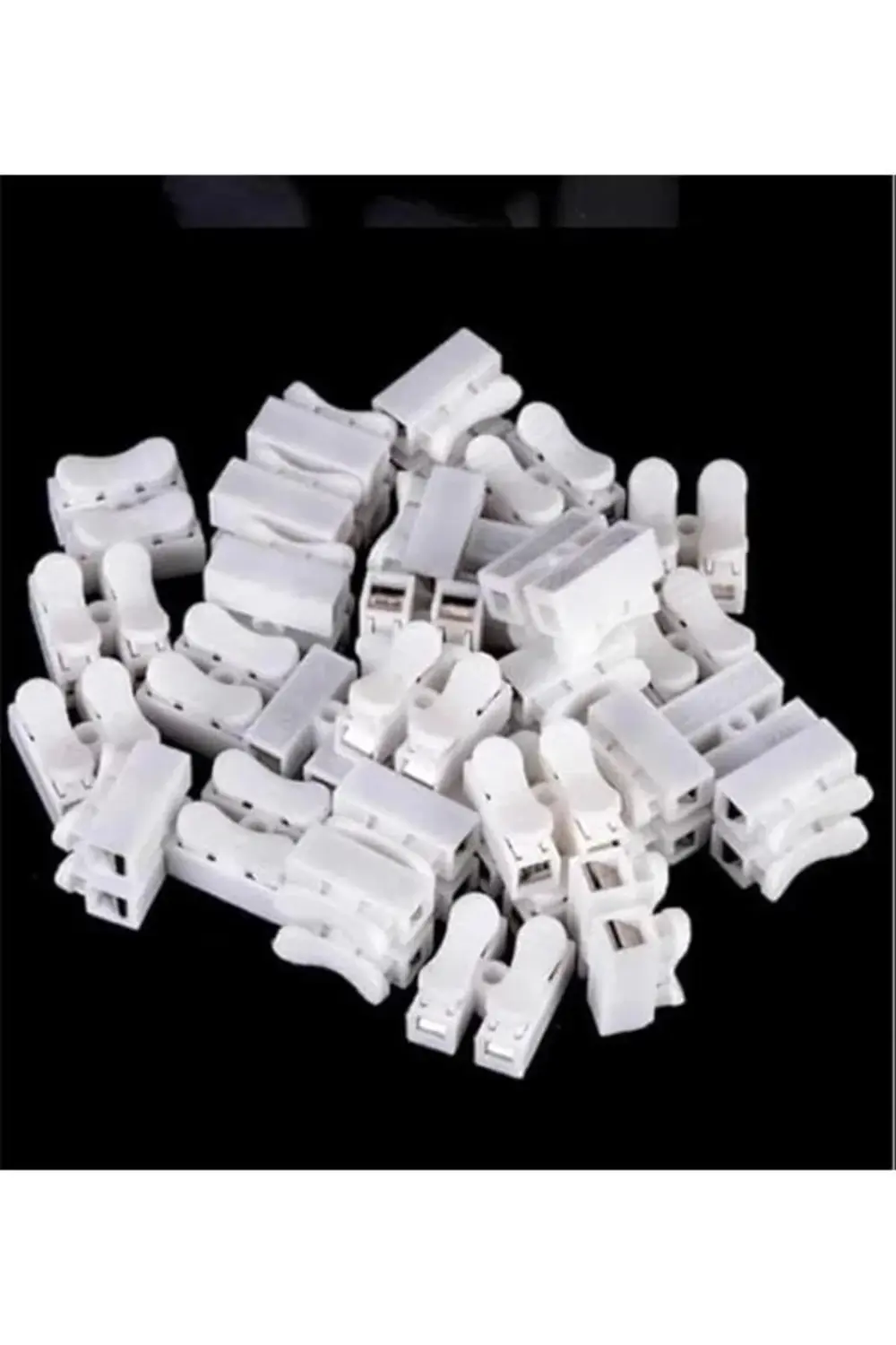 Mandallı Vidasız Klemens Basmalı Tip 2 li 2 pin 100'lü Paket