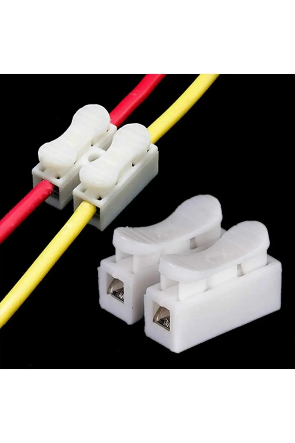 Mandallı Vidasız Klemens Basmalı Tip 2 Li 2 Pin 100'lü Paket