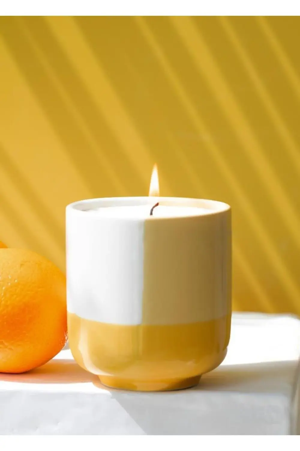 MANDARİN KOKULU MUM SARI 250GR