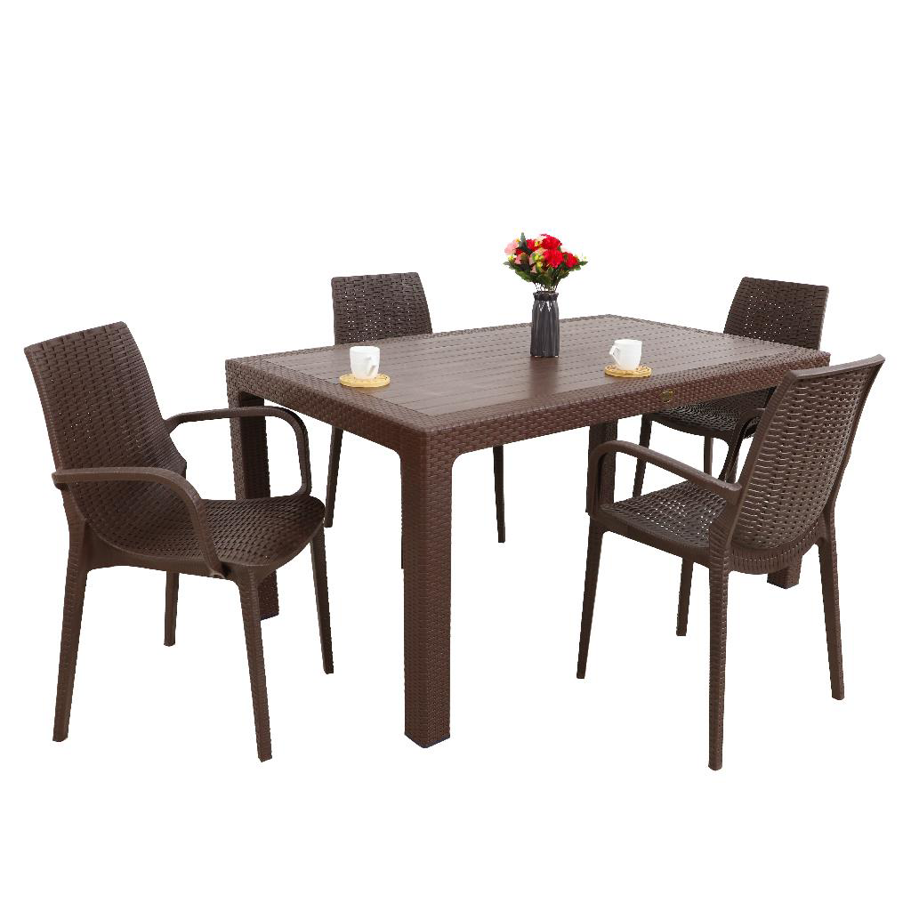 Mandella  Elit Rattan 90X150 4 Kişilik Nirvana Koltuk Masa Takimi 