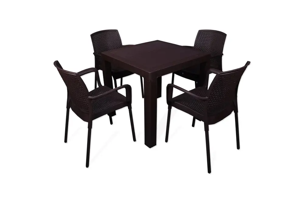 Mandella Elit Rattan 80x80 Defne Koltuk Masa Takımı Kahve Mandella Elit Rattan 80x80 Defne Koltuk Masa Takımı Kahve