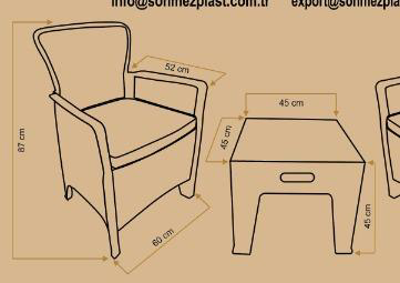 Mandella  Karizma Oturma Grubu Seti - Minder Hediyeli Kahverengi