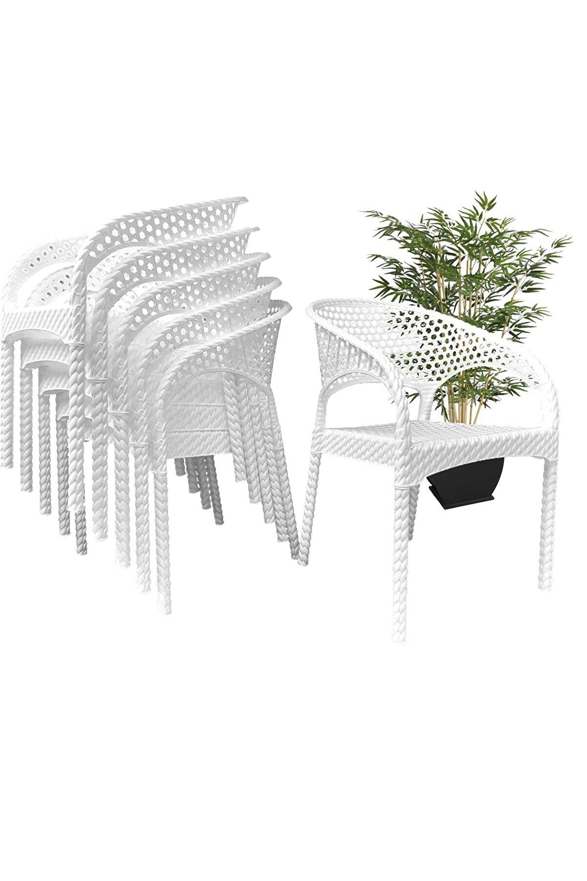 Mandella Regnum Örgü Koltuk (6 Adet) Beyaz Mandella Regnum Örgü Koltuk (6 Adet) Beyaz