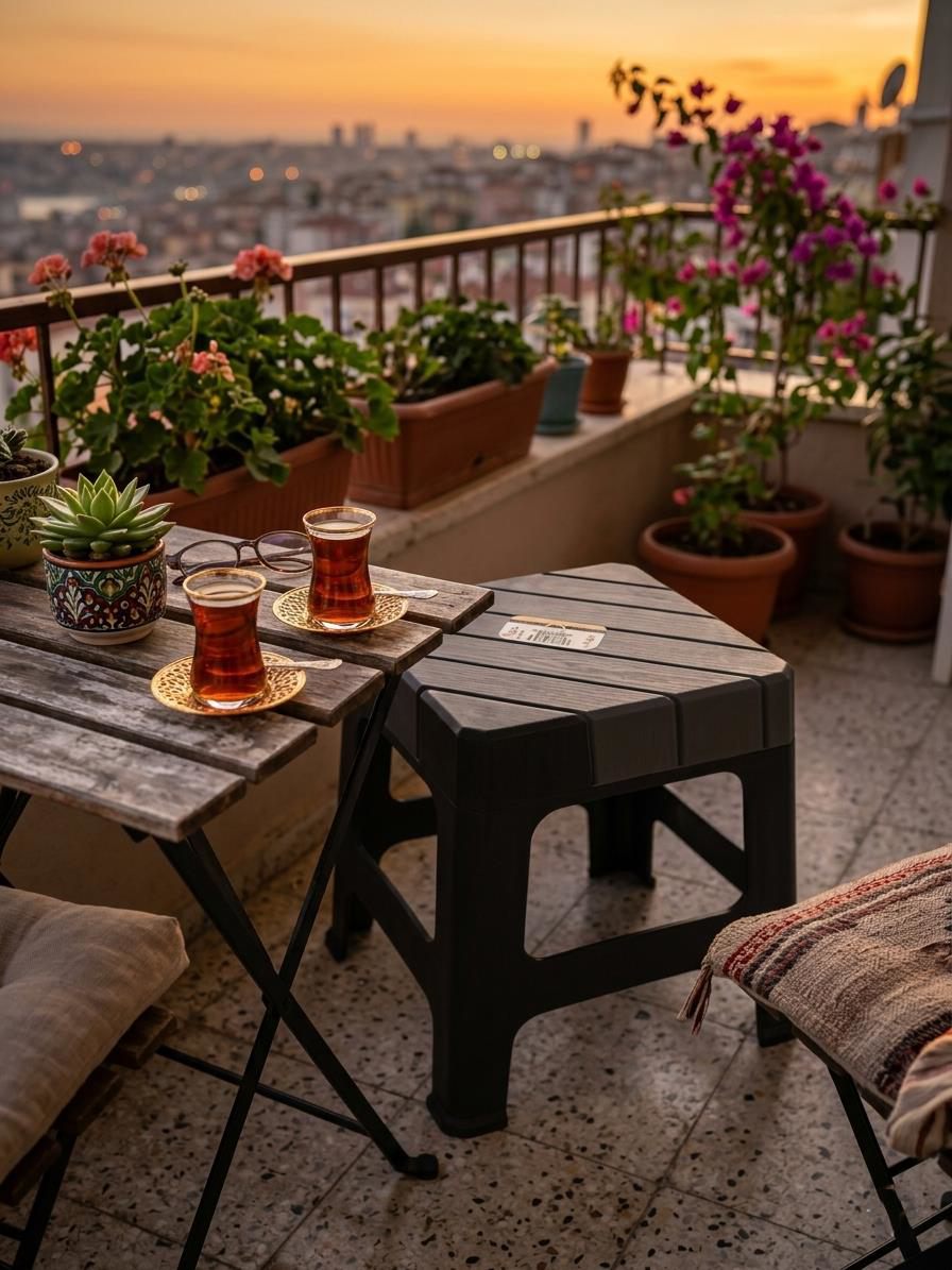 Mandella Sağlam Plastik Dolce Orta Tabure Antrasit