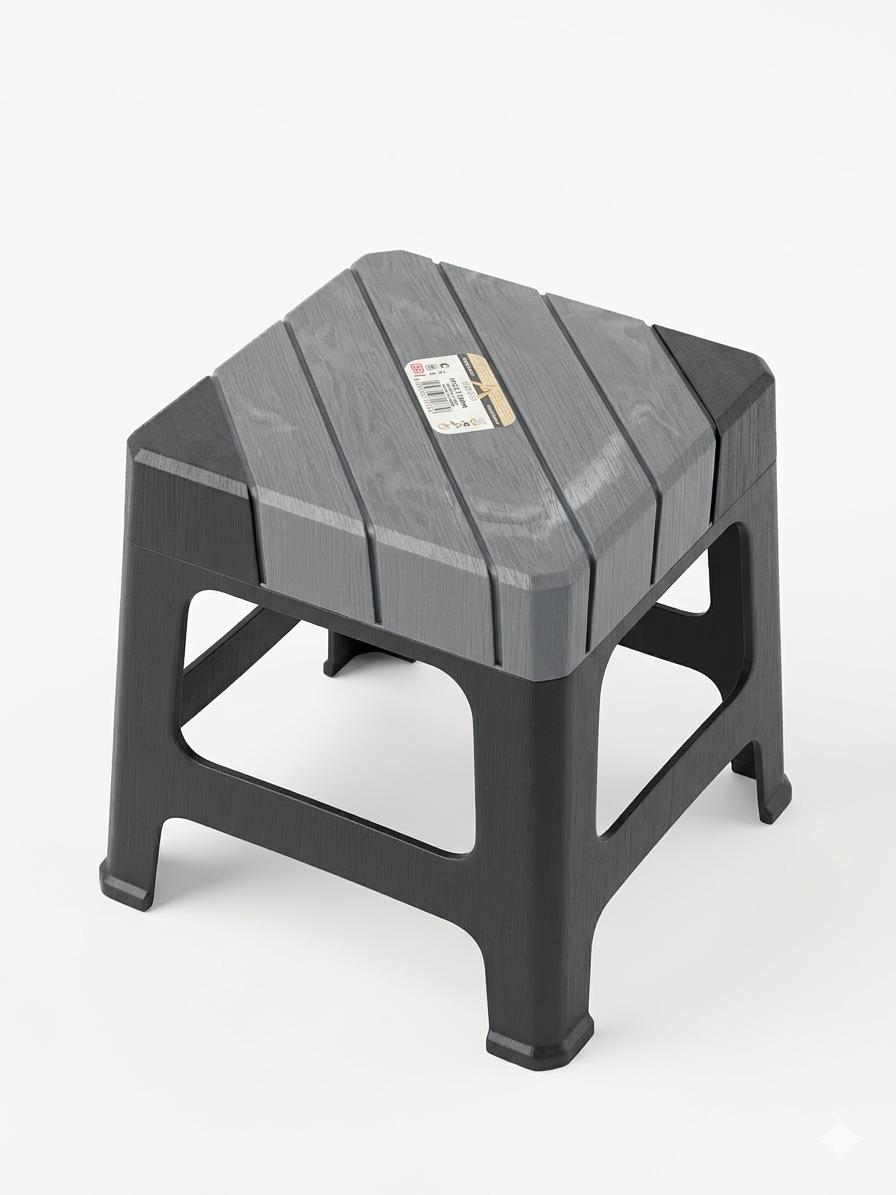 Mandella Sağlam Plastik Dolce Orta Tabure Antrasit