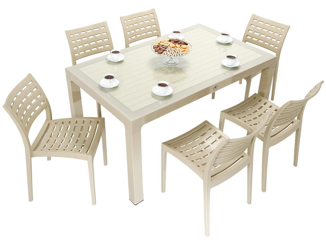 Mandella  Wood 90X150 Cafe Sandalye Camli Masa Takimi Çölbeji