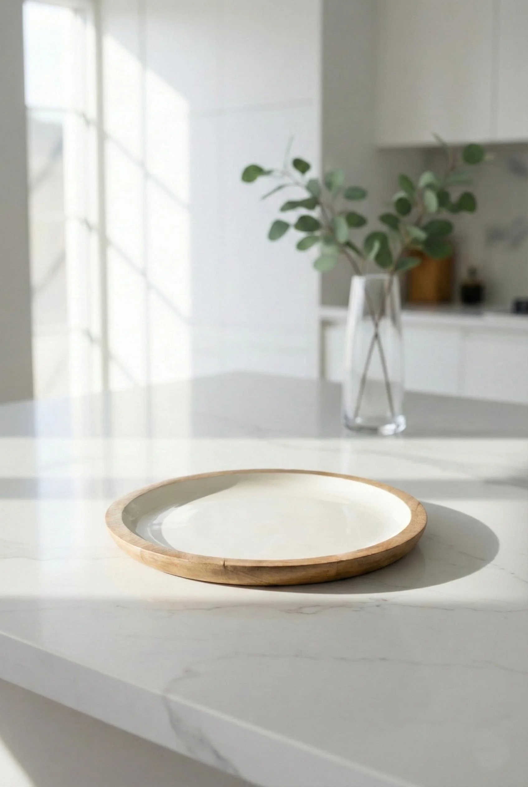 Mango Agacı Pasta Tabağı &amp; Sunum Tabağı 20 Cm Krem