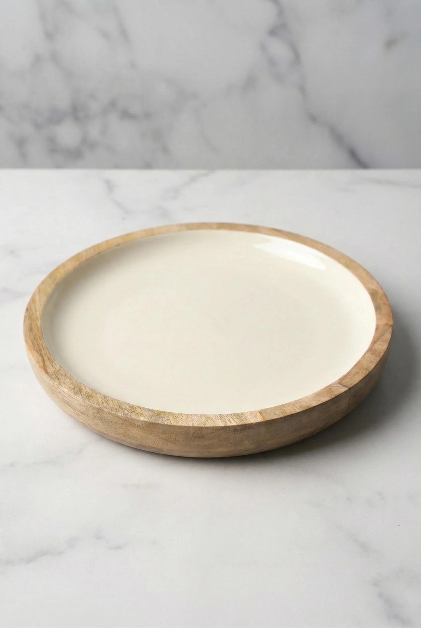 Mango Agacı Pasta Tabağı &amp; Sunum Tabağı 20 Cm Krem