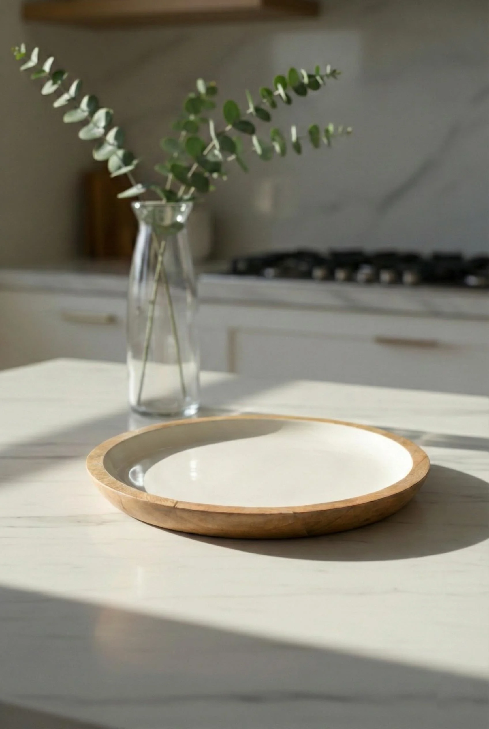 Mango Agacı Pasta Tabağı &amp; Sunum Tabağı 20 Cm Krem
