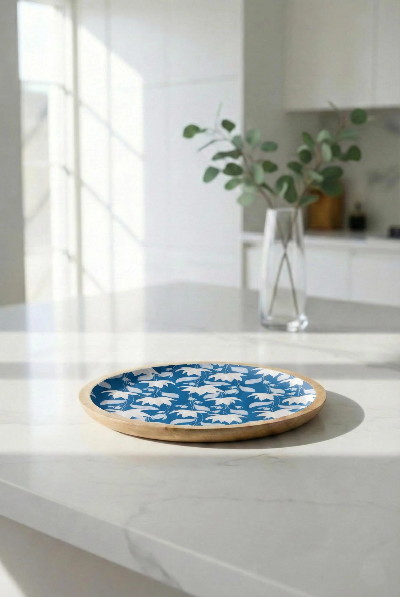 Mango Agacı Servis Tabağı &amp; Sunum Tabağı 25 Cm Desenli