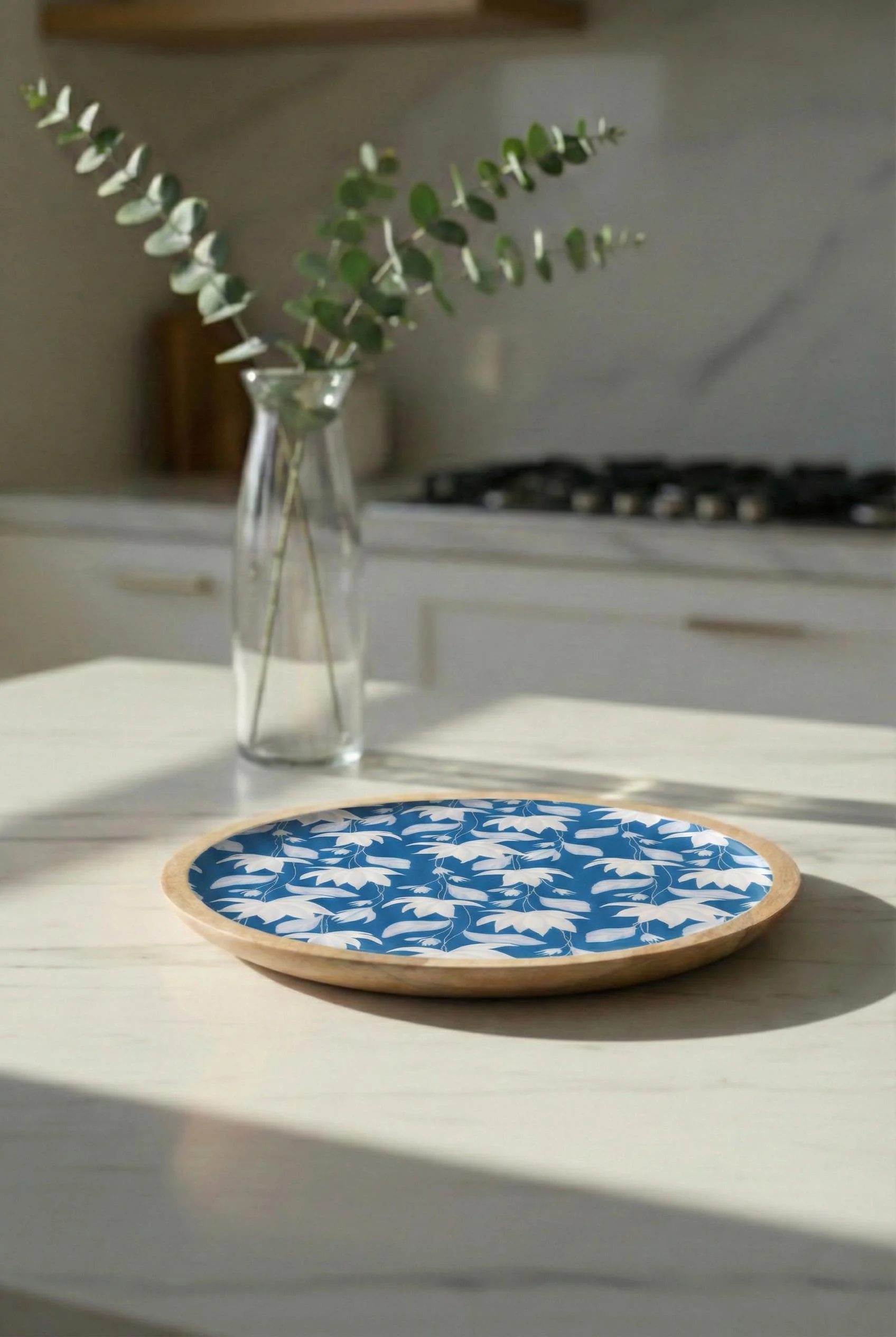 Mango Agacı Servis Tabağı &amp; Sunum Tabağı 25 Cm Desenli