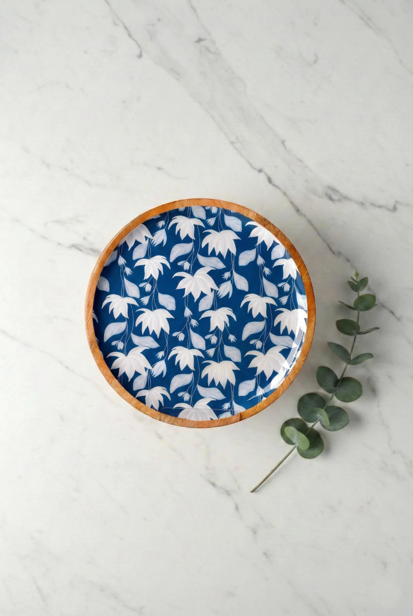 Mango Agacı Servis Tabağı &amp; Sunum Tabağı 25 Cm Desenli