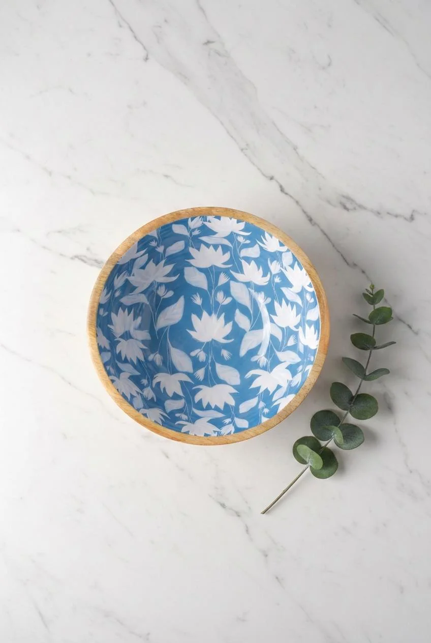 Mango Agacı Sunum Servis Kasesi &amp; Dekoratif Kase 25 Cm Desenli