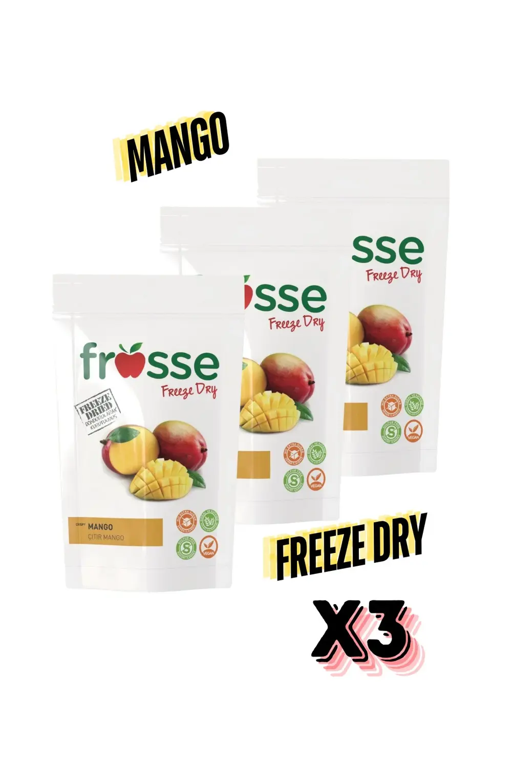 Mango Kıtırı - Freeze Dried - Üretici Firmadan Dondurularak Kurut