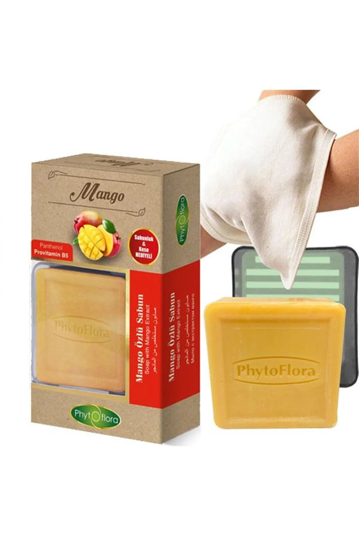 Mango Özlü Sabun Kese ve Sabunluk Hediyeli 125 gr