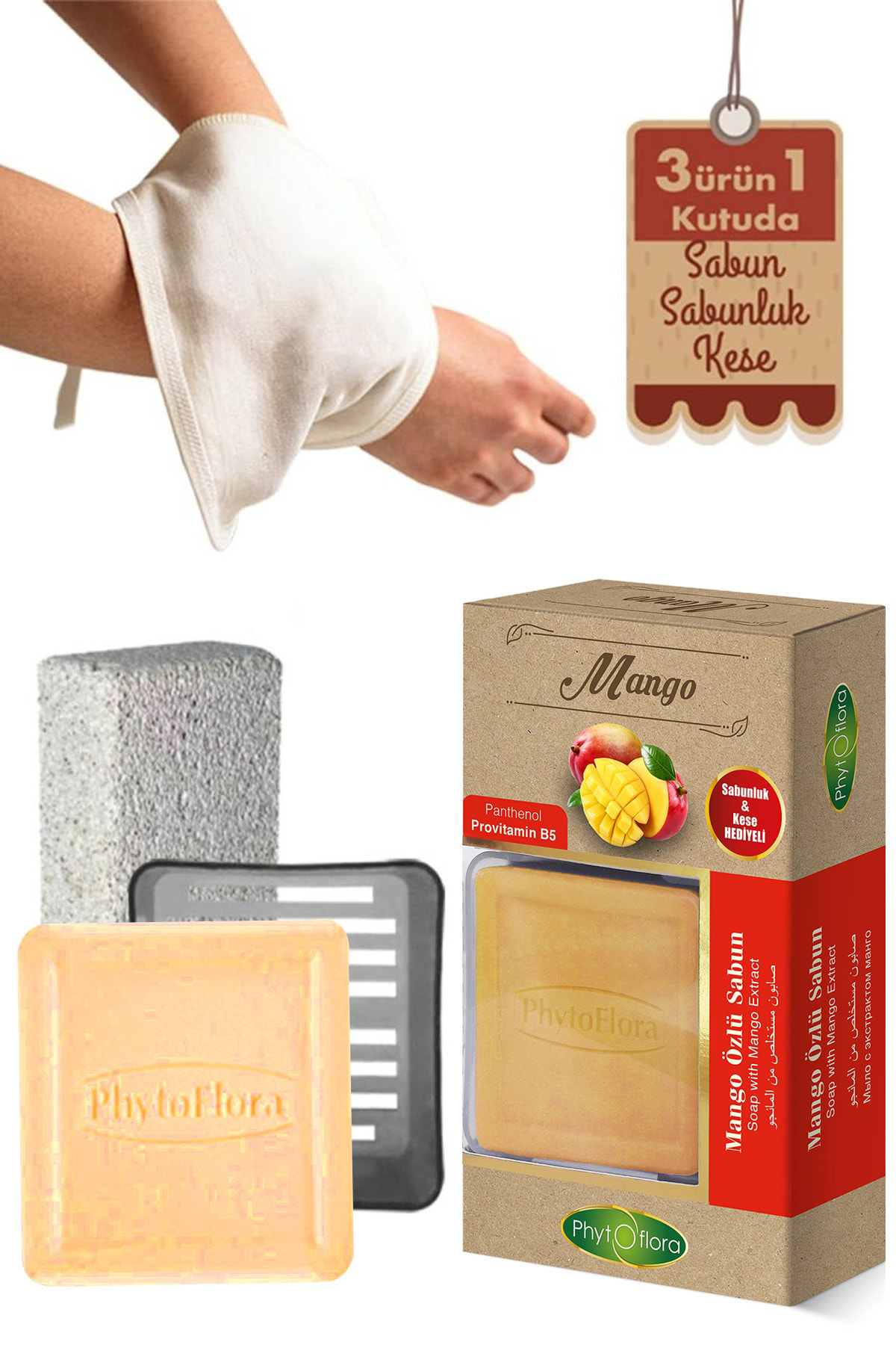 Mango Sabunu Ve Banyo Kesesi, Katı Sabunluk