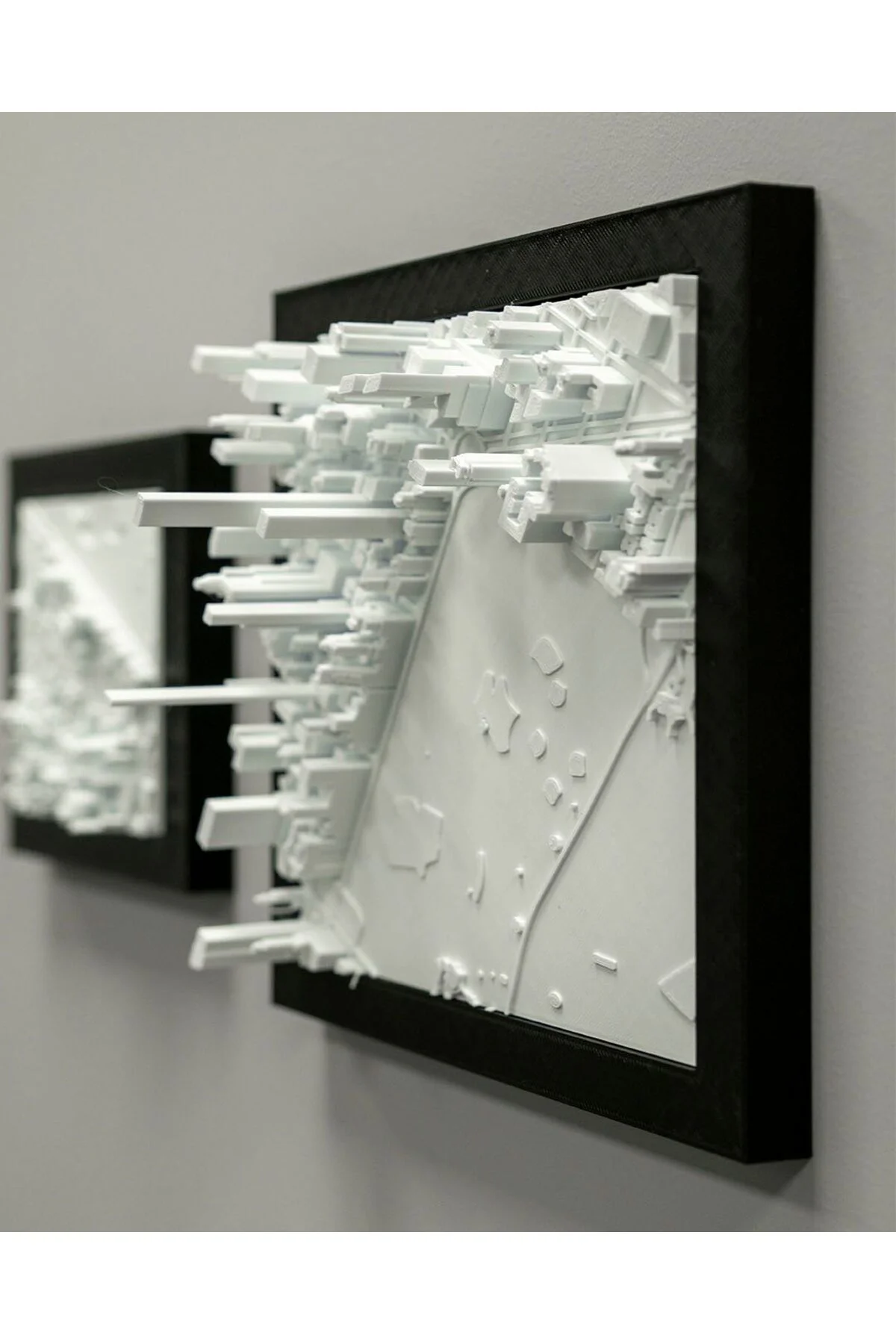 Manhattan Üç Boyutlu Şehir Silüeti Dekoratif Minimalist Duvar Tablosu Manhattan Tablo 15CM