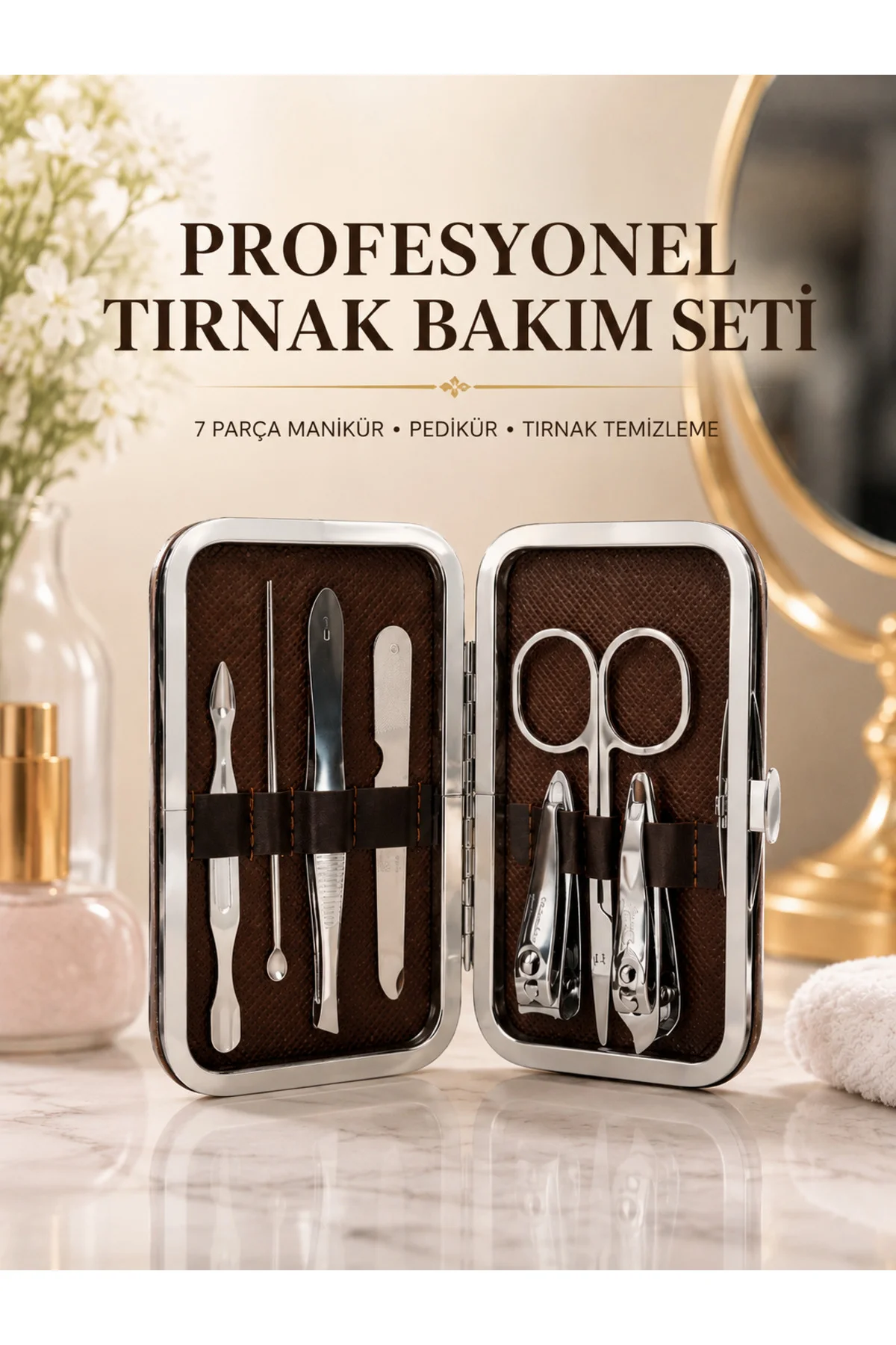 Manikür Pedikür Seti 7 Parça Tırnak Mantarı Tırnak Batığı Temizle