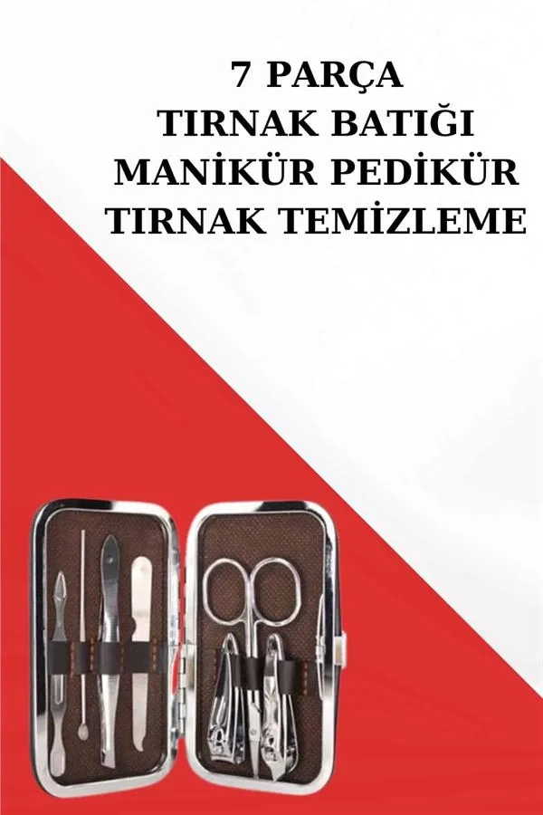 Manikür Pedikür Seti 7 Parça Tırnak Mantarı Tırnak Batığı Temizle