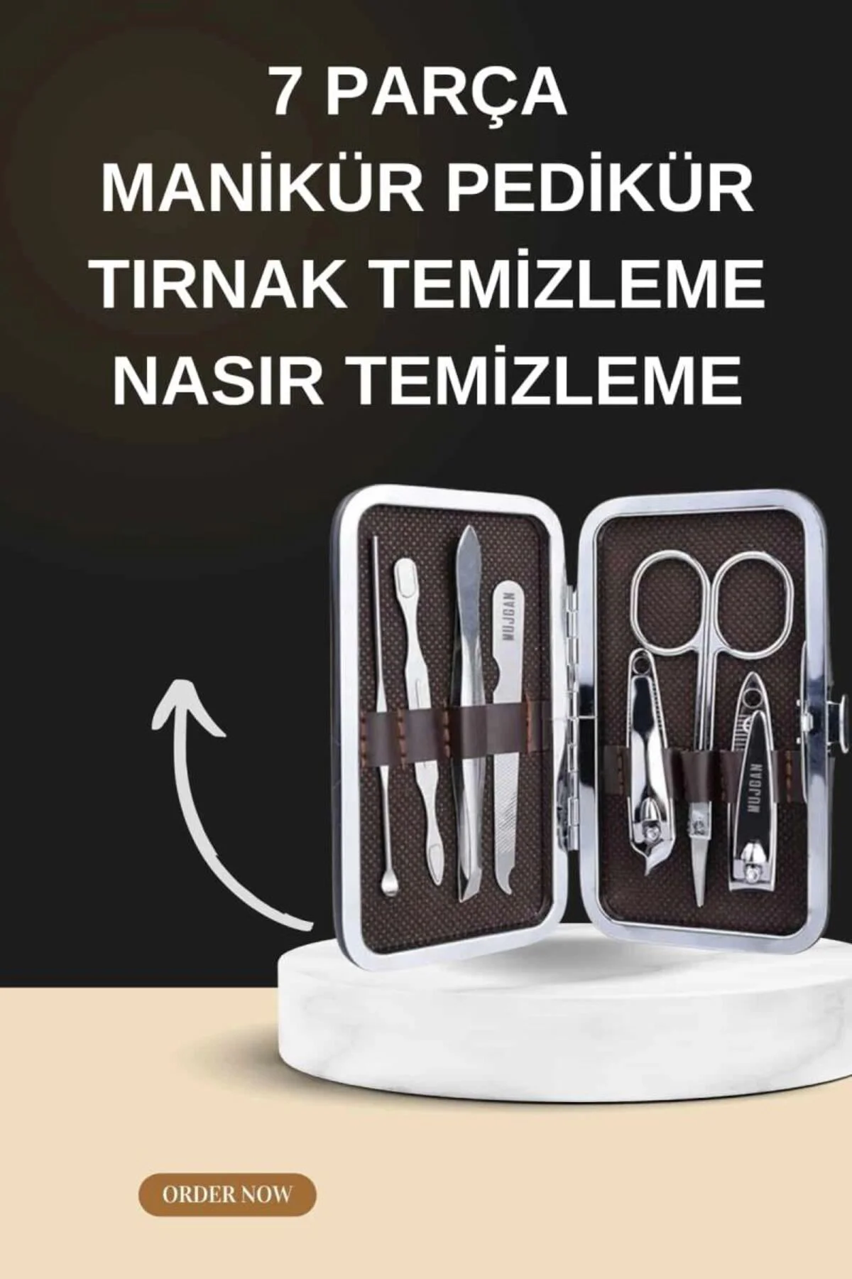 Manikür Pedikür Seti İkili Set El Ve Ayak Bakımı Nasır Temizleme 