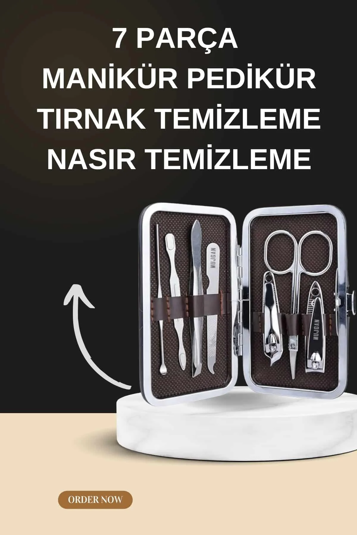 Manikür Pedikür Seti İkili Set El ve Ayak Bakımı Nasır Temizleme 