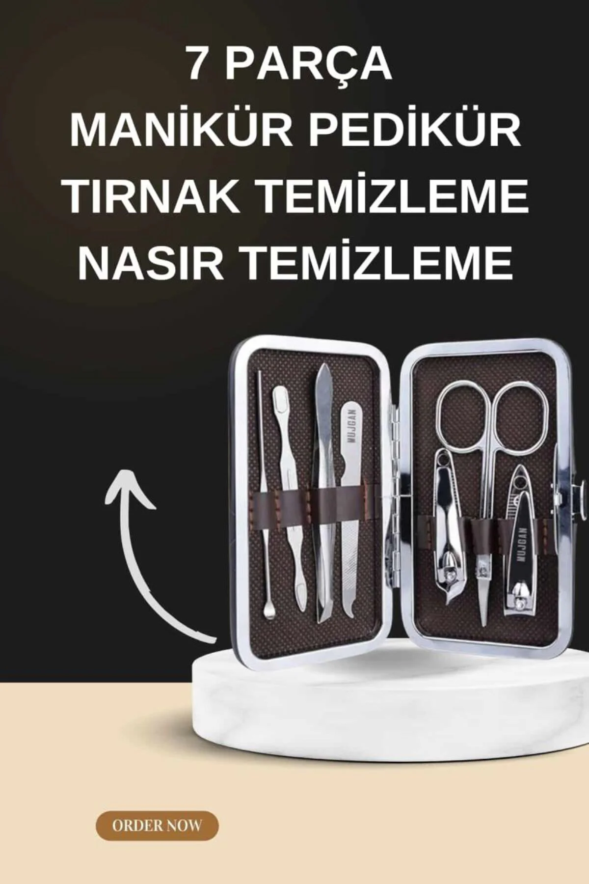 Manikür Pedikür Seti İkili Set El ve Ayak Bakımı Nasır Temizleme 