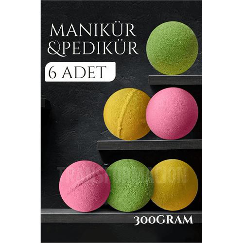 Manikür Pedikür Topu Manikür Bombası 6 adet 300 Gram Manikür Pedikür Topu Manikür Bombası 6 adet 300 Gram