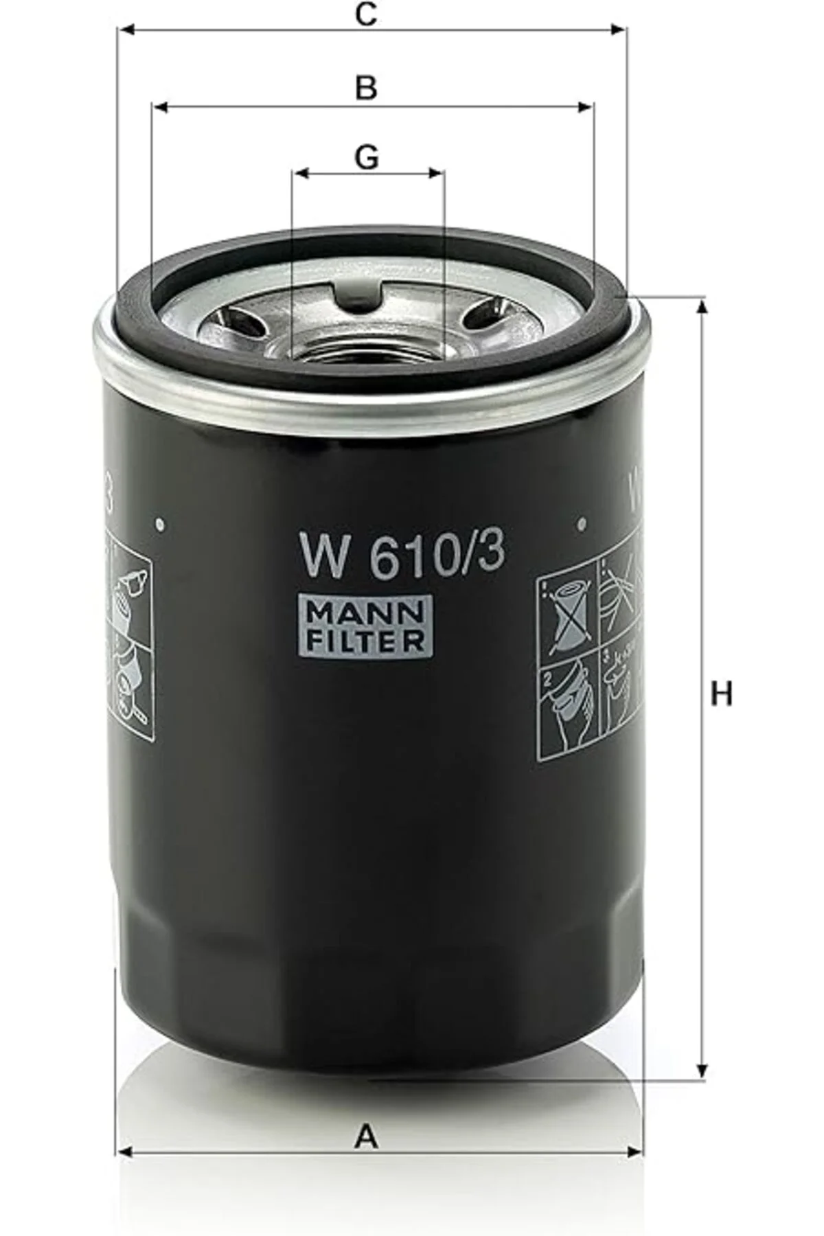 MANN-FILTER W 610/3 Yağ Filtresi (Fiat)