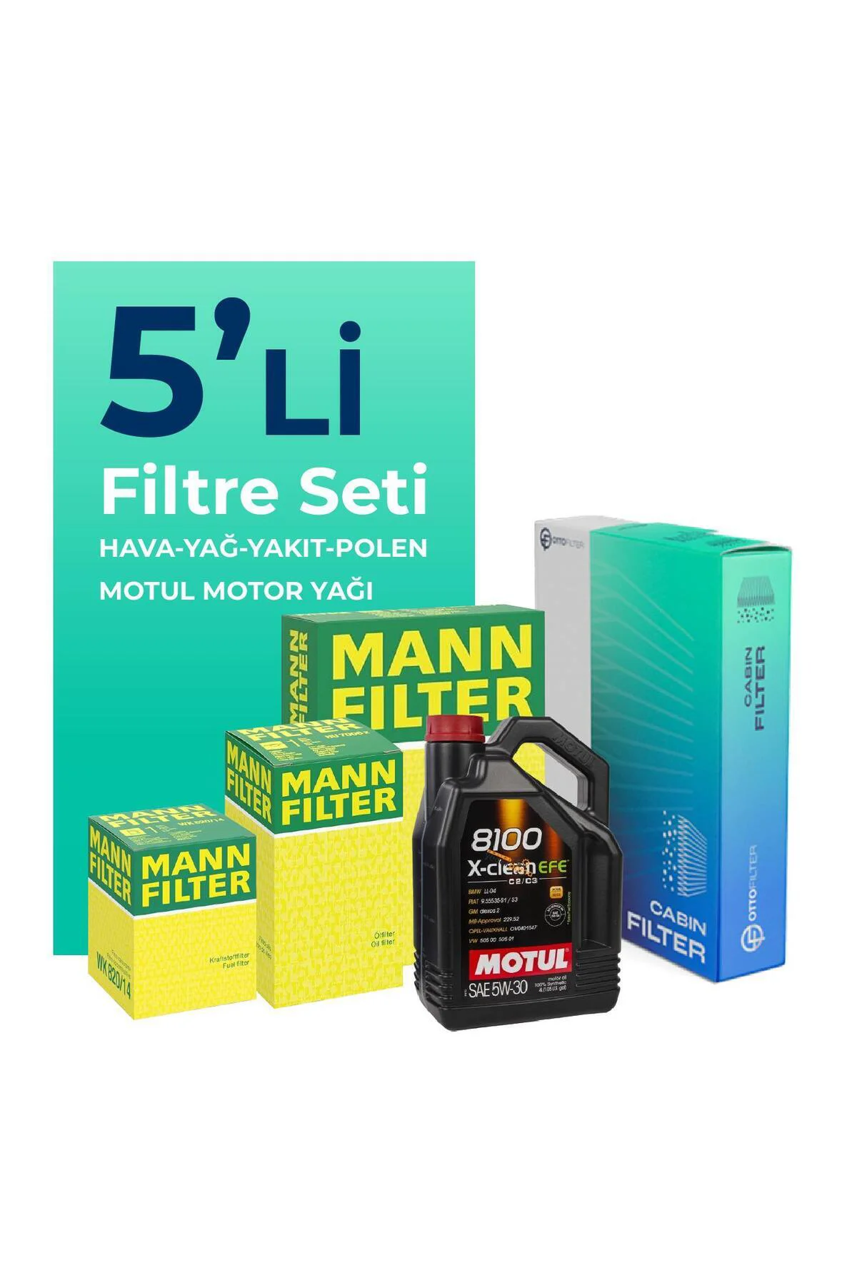 MANN Opel Astra H 1.3 Dizel Motul Motor Yağlı Bakım Seti Ufi Tipi
