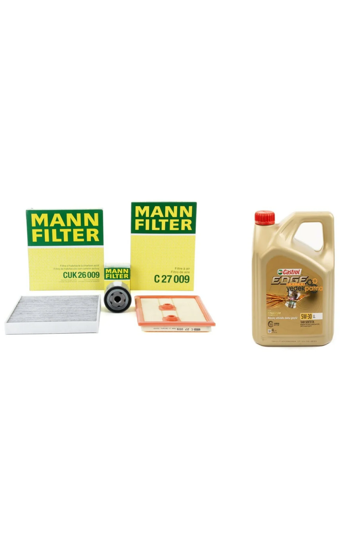 Mann Skoda Octavia 1.4 TSi Yağ Bakım Seti 2014-2019+castrol edge 
