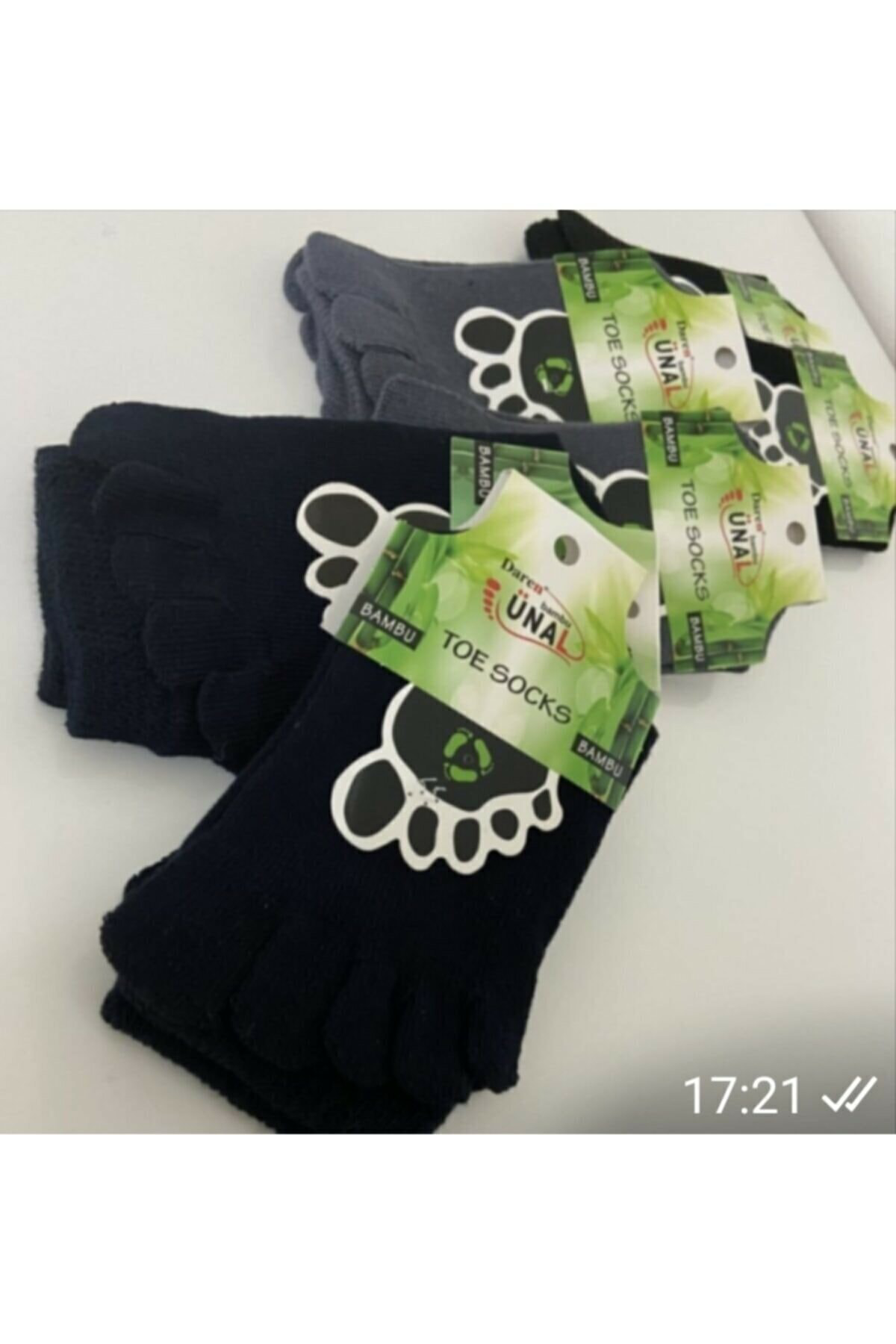 Mantar Önleyen Bambu Parmaklı 6 Adet Çorap