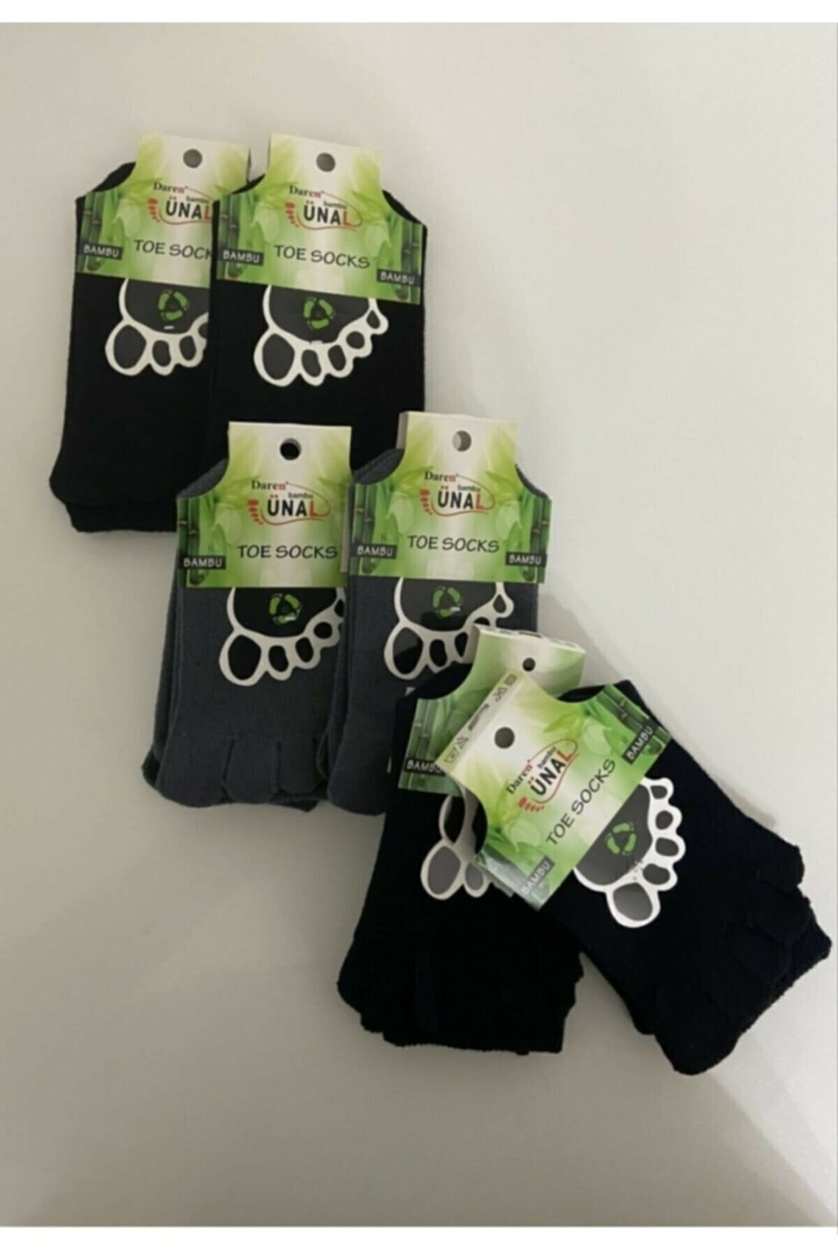 Mantar Önleyen Bambu Parmaklı 6 Adet Çorap