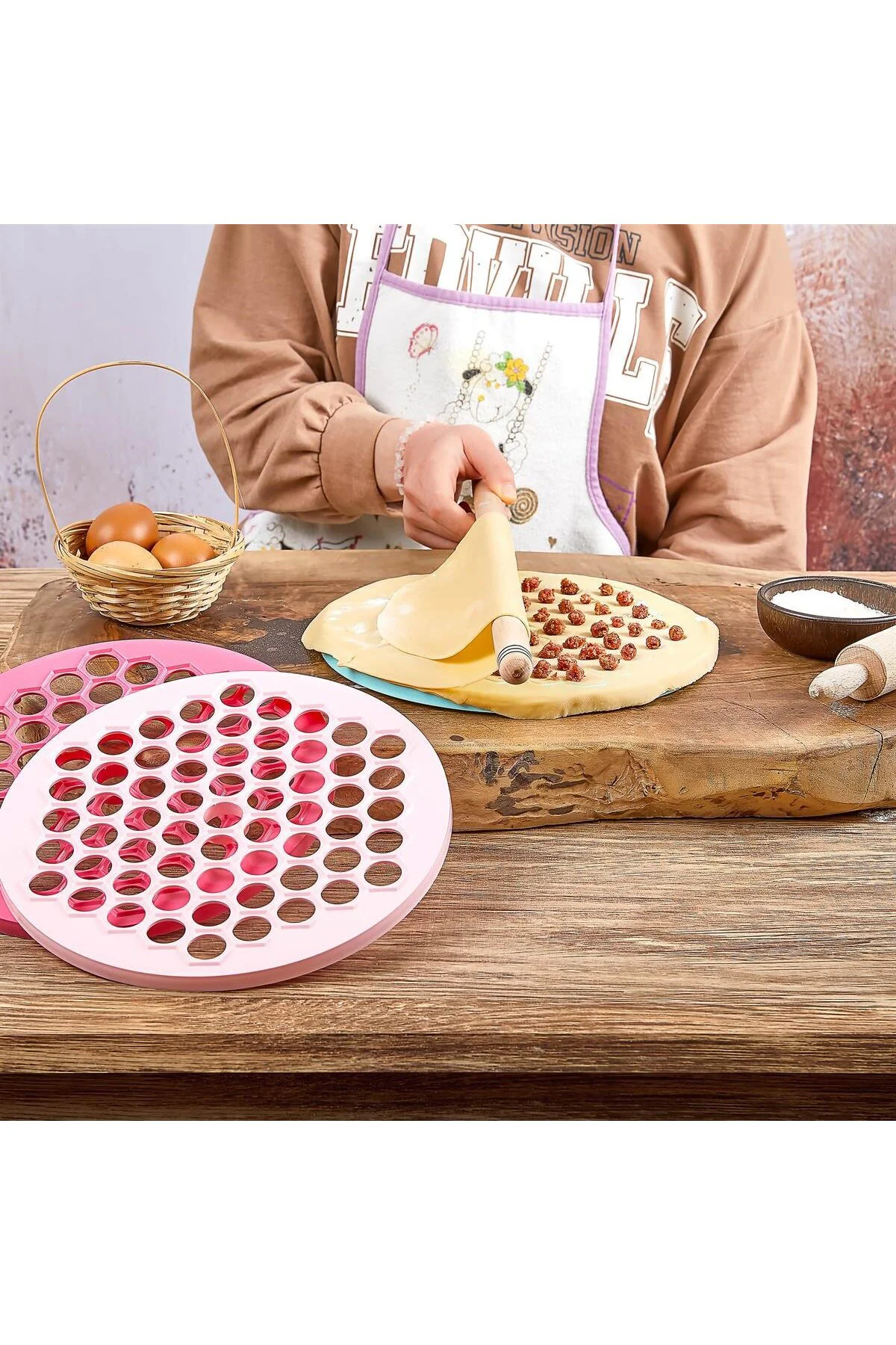 Mantı Kalıbı, Pratik Mantı Kesme Aparatı, Petek Şekilli Mantı Kes