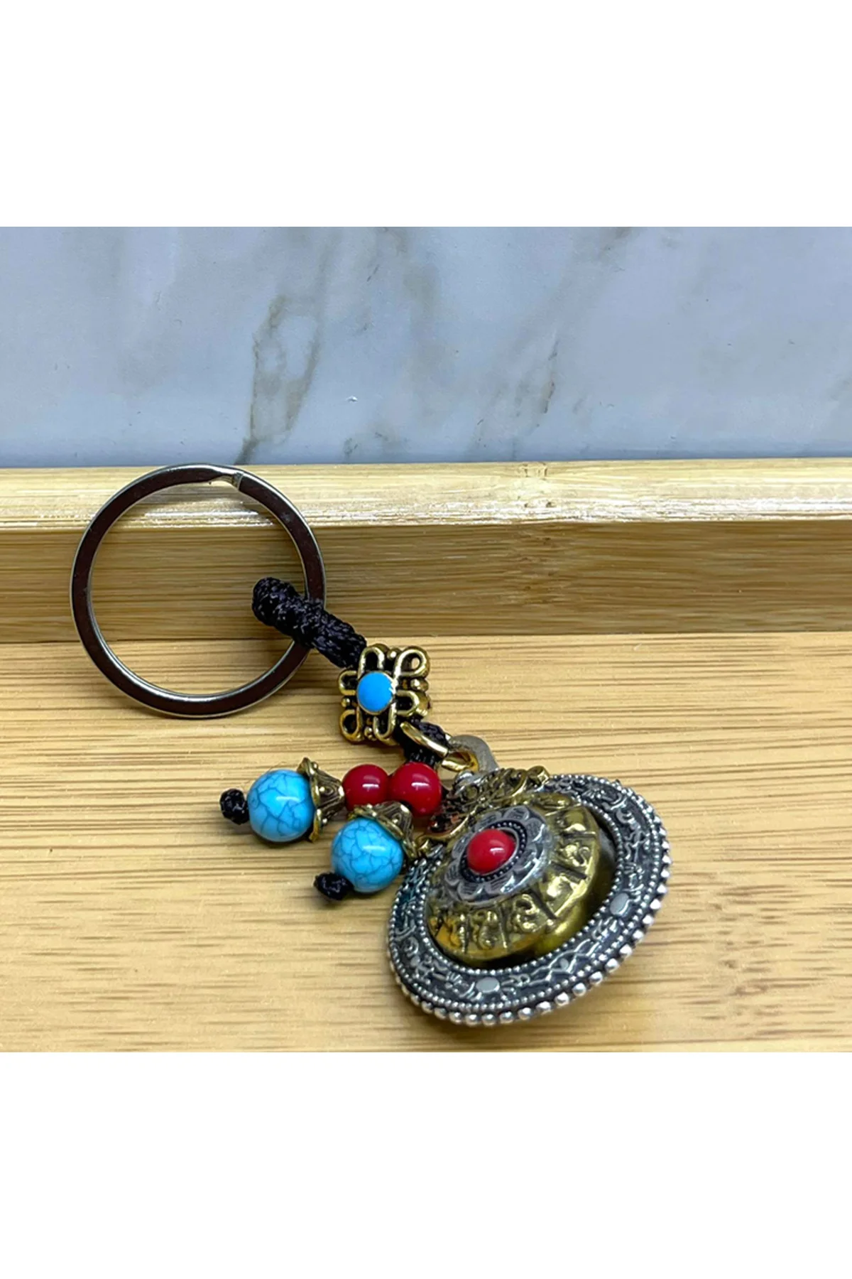 Mantra Çarkı Şans Anahtarlık
