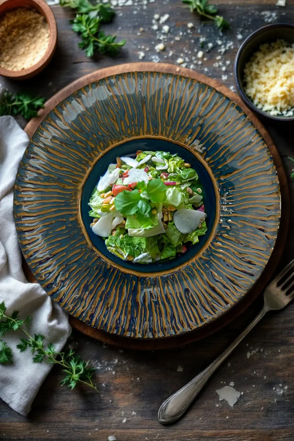 Mantra Porselen Makarna ve Salata Tabağı Çukur Dekoratif Tabak 28