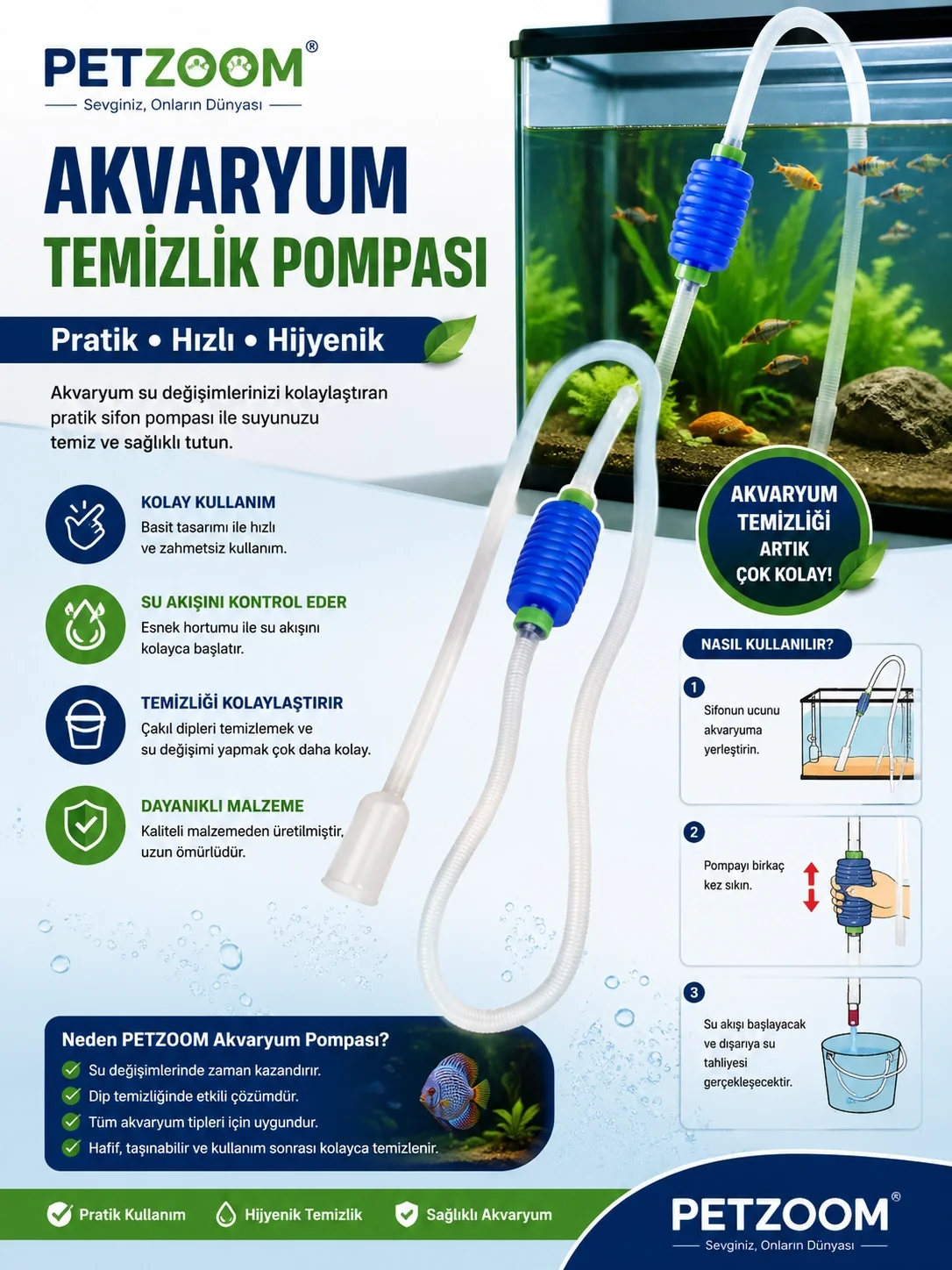 Manuel Akvaryum Pompası – Pratik Su Değişimi ve Temizlik İçin Ergonomik Tasarım Fiyatı, Yorumları ve Özellikleri