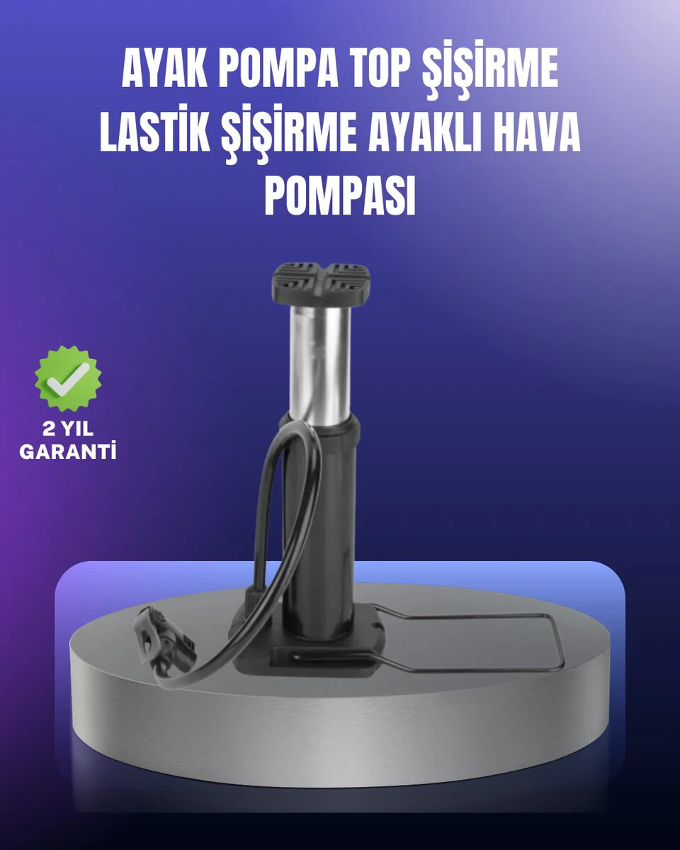 Manuel Ayak Pompası - Otomobil, Motosiklet ve Bisiklet Lastikleri İçin Pratik Şişirme Çözümü