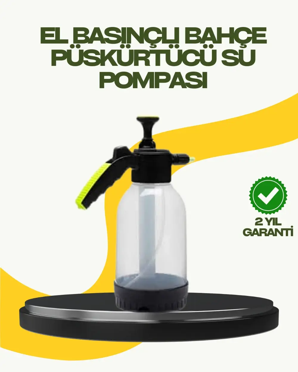Manuel Basınçlı Köpük Püskürtücü Ayarlanabilir Nozullu 2 Litre Ar