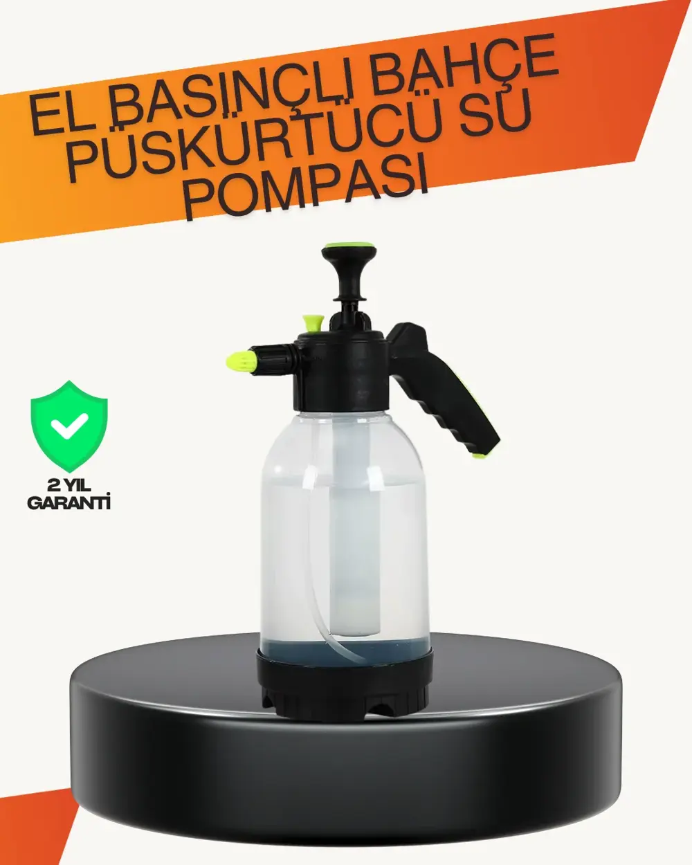 Manuel Köpük Üreten Basınçlı Sprey Şişesi 2L Temizlik ve Oto Yıka