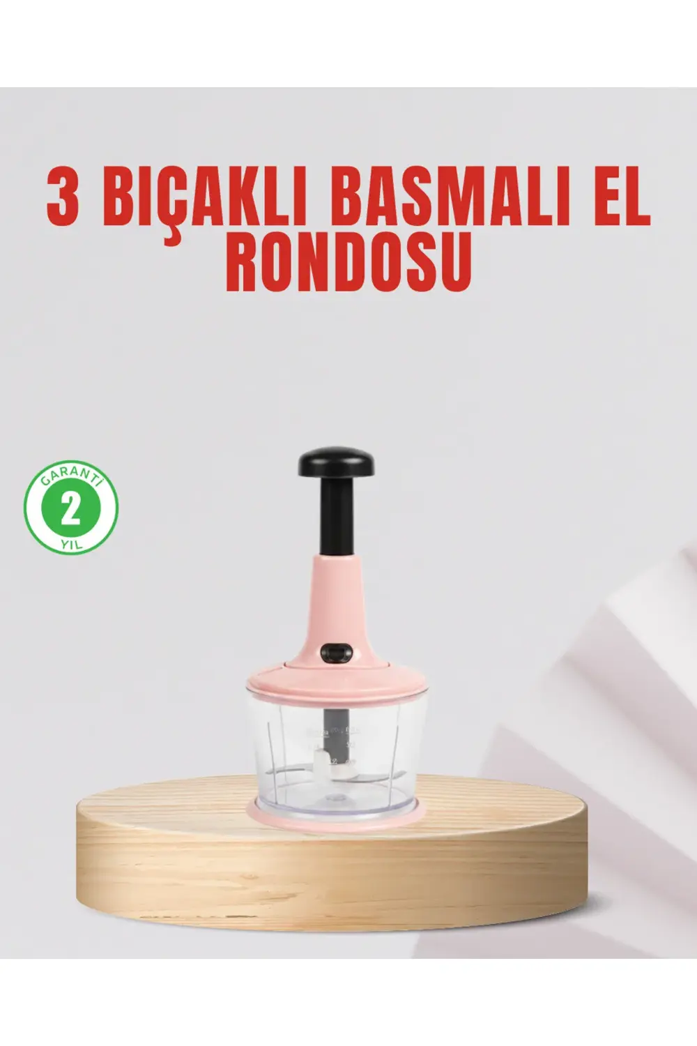 Manuel Mutfak Rondosu Keskin Bıçaklı Geniş Hazneli