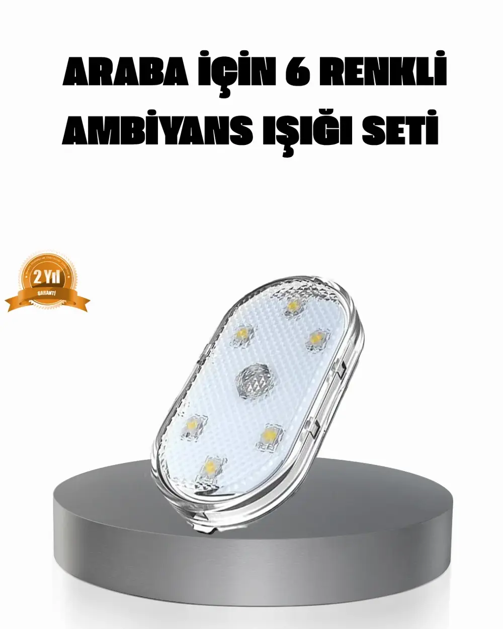 Manyetik Araba İçi Ambiyans LED Işık Seti – Kolay Montajlı ve Kab