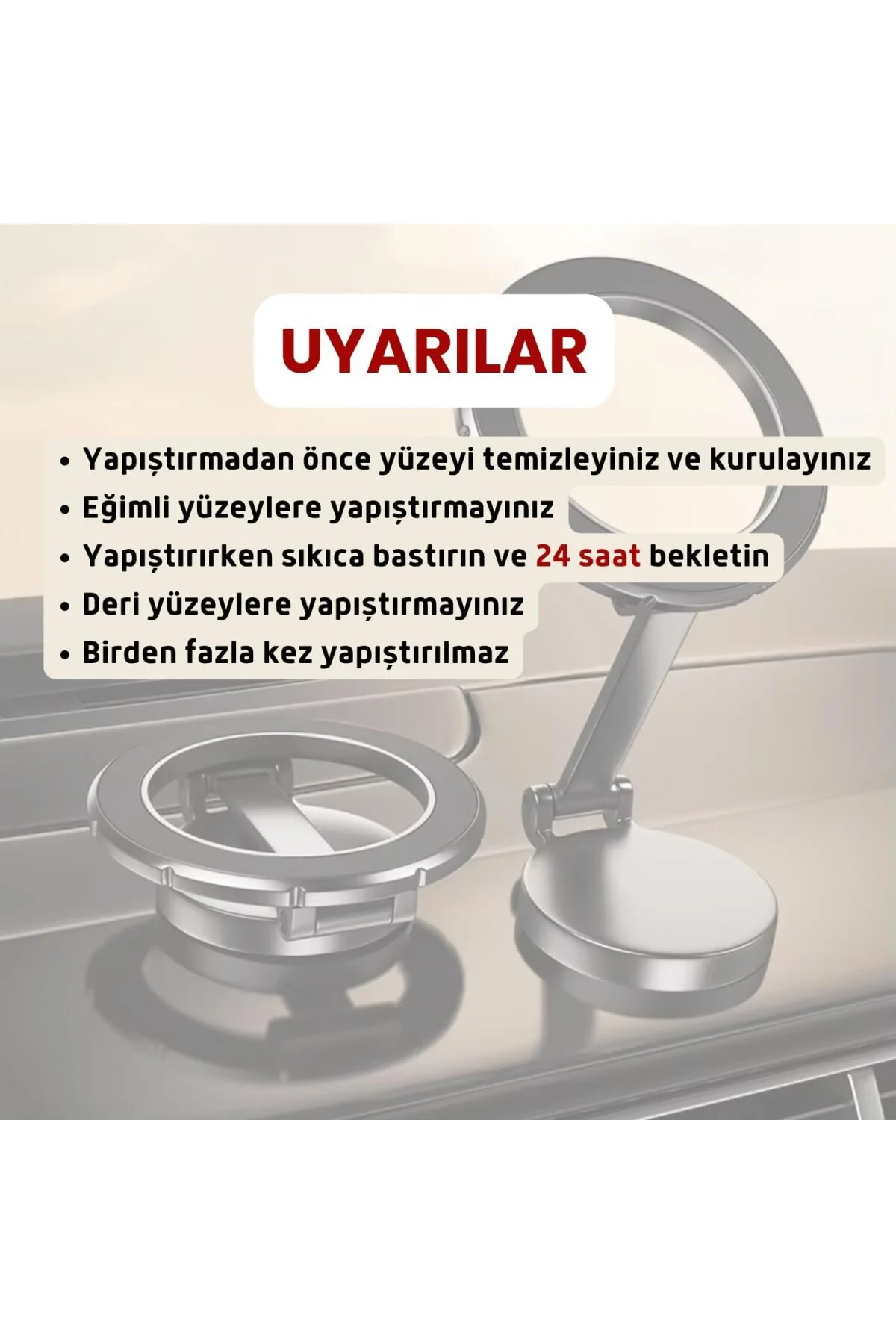 Manyetik Araç İçi Telefon Tutucu MagSafe İle Uyumlu [Güçlü Mıknatıslar] - iPhone