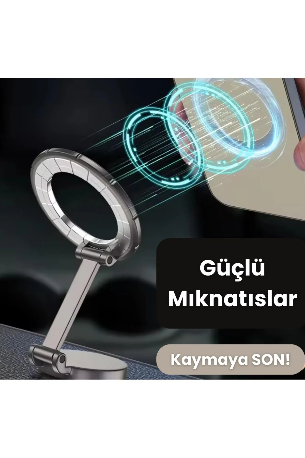 Manyetik Araç İçi Telefon Tutucu MagSafe İle Uyumlu [Güçlü Mıknatıslar] - iPhone