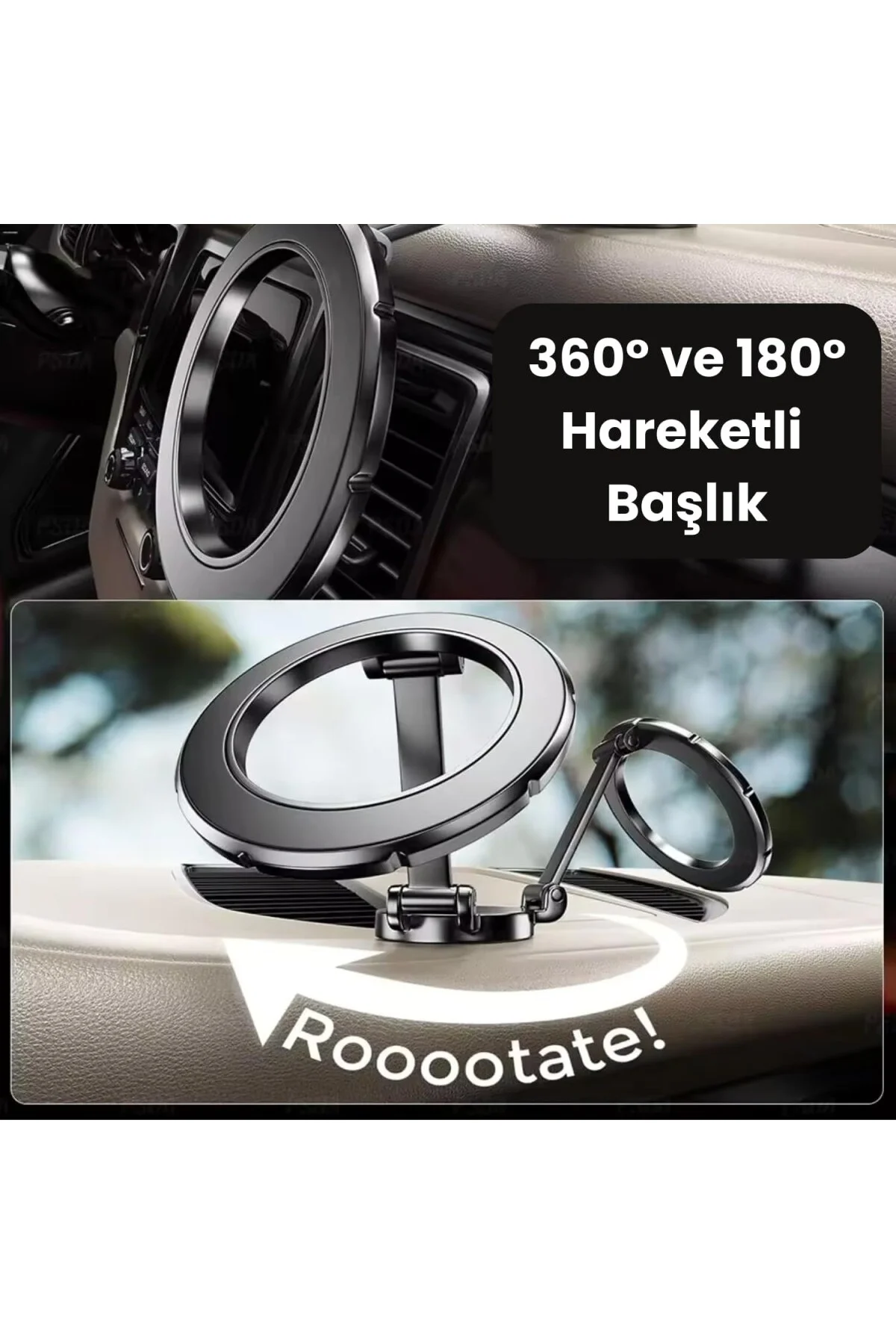 Manyetik Araç İçi Telefon Tutucu MagSafe İle Uyumlu [Güçlü Mıknatıslar] - iPhone
