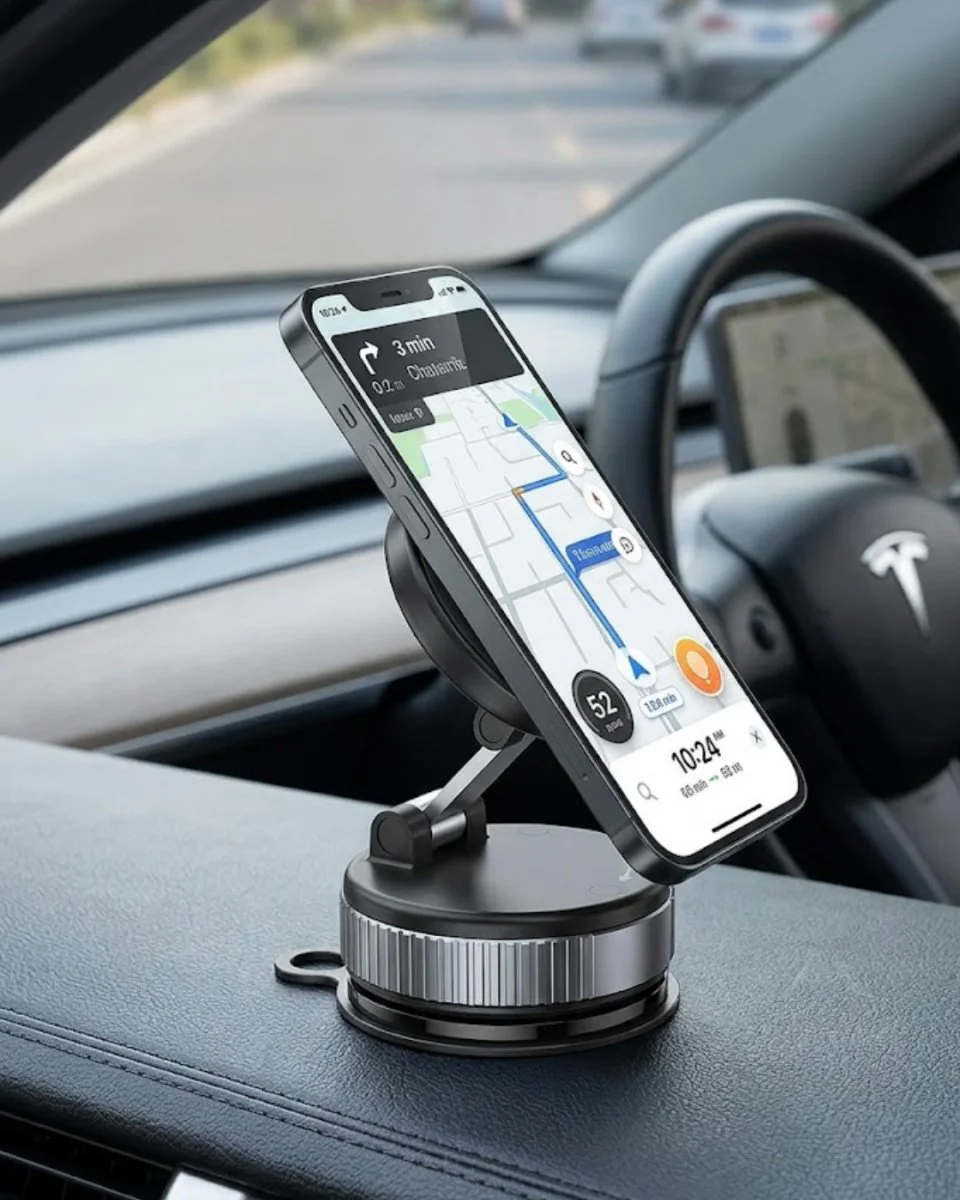 Manyetik Araç Telefon Tutucu 360° Döner Katlanabilir Stand - Güvenli Sürüş İçin İdeal