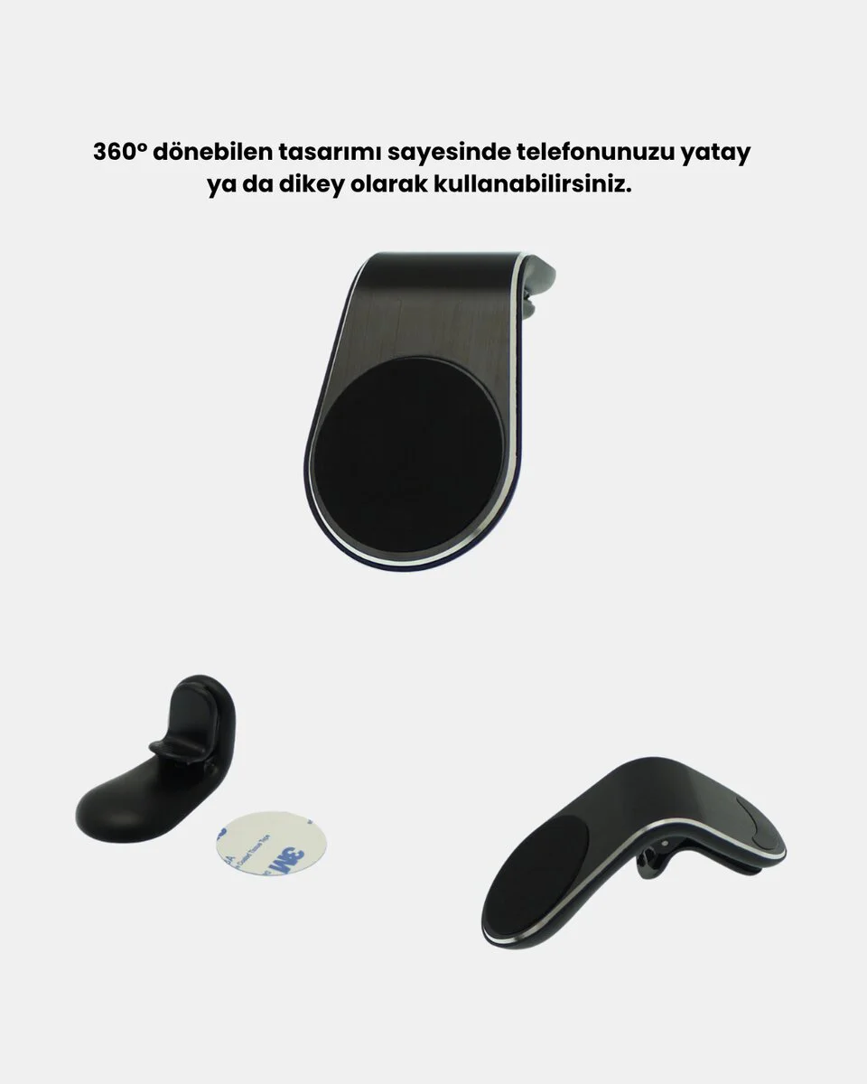 Manyetik Araç Telefon Tutucu 360° Dönebilen ve Sarsıntısız Güçlü Mıknatıs
