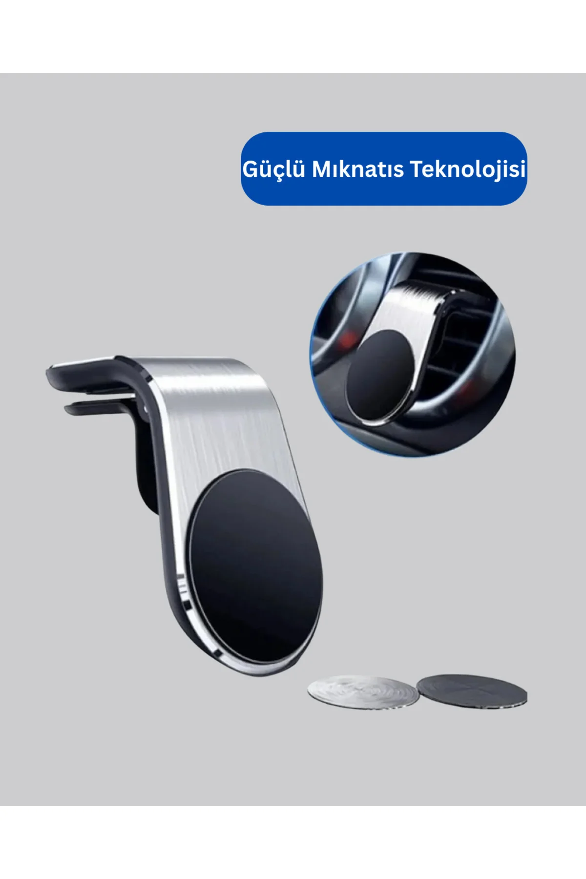 Manyetik Araç Telefon Tutucu – 360° Döner Kalorifer Petekli