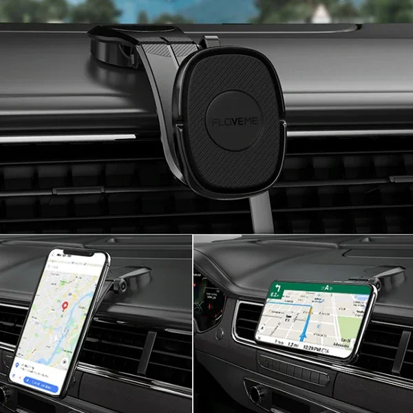 Manyetik Araç Telefon Tutucu Dashboard Kılıfı - 360° Dönebilen Güçlü Mıknatıslı Klips